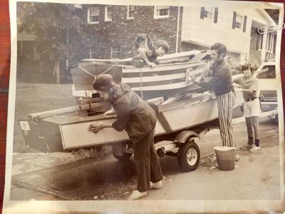 Cleaning up after a weekend at Seneca Lake in Ohio