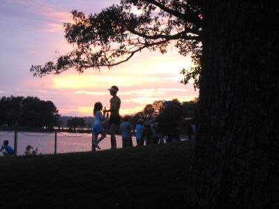 sun set on the point